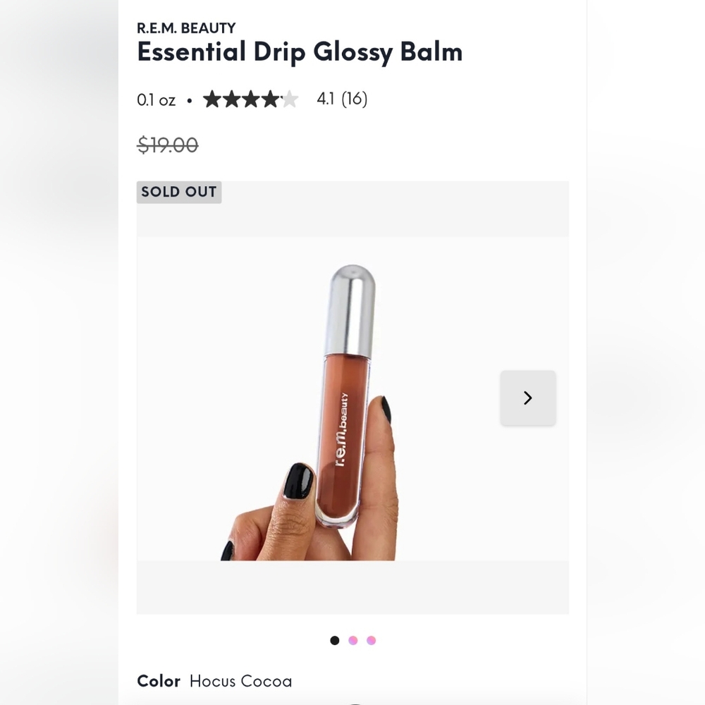 R.E.M. Beauty Essential Drip Glossy Balm - Hocus Cocoa